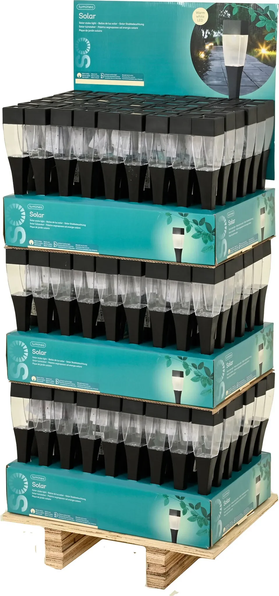 LED Solar Außenleuchte 27,5 cm, Kunststoff Schwarz, Warmweiß